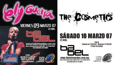 ELY GUERRA Y THE COSMETICS En Babel Bar, 